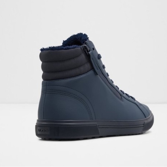 ALDO Preralith Waterproof Navy Blue High Top Sneakers Men’s Size 9 NWT - Picture 4 of 7